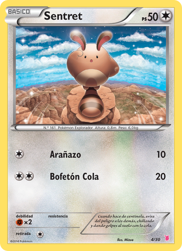 Sentret 4 — XY trainer Kit (Wigglytuff) (Spanish Pokémon TCG card)