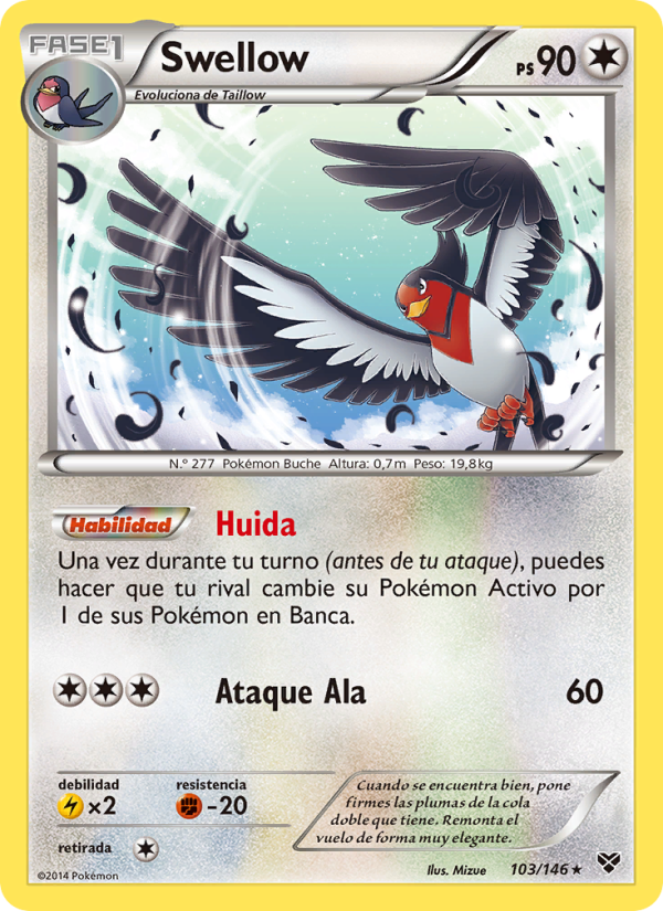 Swellow 103 — XY (Spanish Pokémon TCG card)
