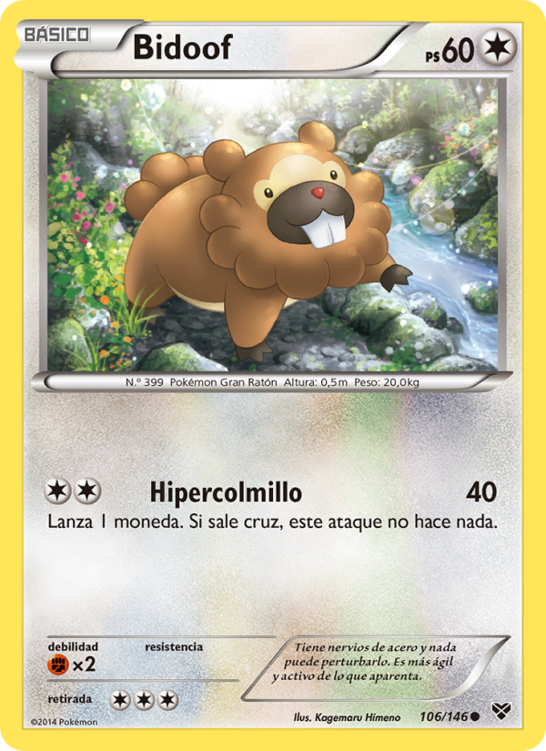 Bidoof 106 — XY (Spanish Pokémon TCG card)
