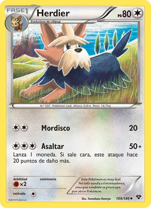 Herdier 109 — XY (Spanish Pokémon TCG card)