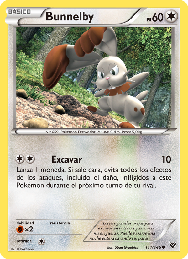 Bunnelby 111 — XY (Spanish Pokémon TCG card)