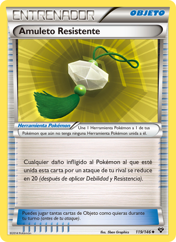 Amuleto Resistente 119 — XY (Spanish Pokémon TCG card)