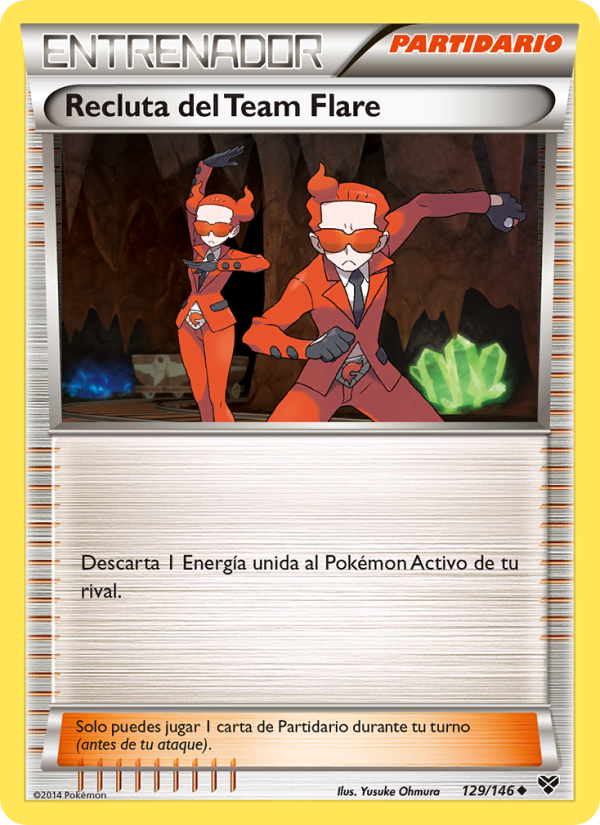 Recluta del Team Flare 129 — XY (Spanish Pokémon TCG card)