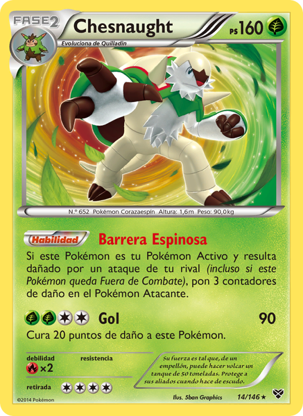 Chesnaught 14 — XY (Spanish Pokémon TCG card)
