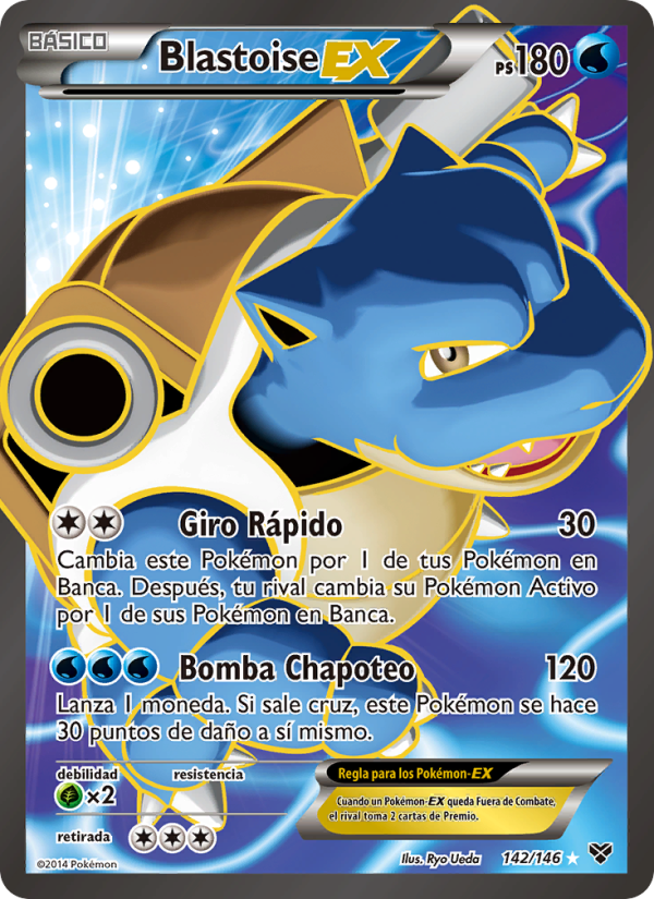 Blastoise EX 142 — XY (Spanish Pokémon TCG card)