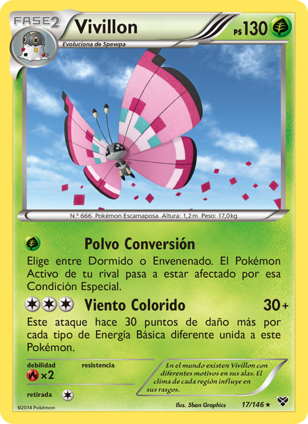 Vivillon 17 — XY (Spanish Pokémon TCG card)