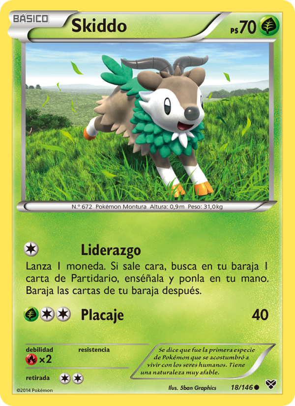 Skiddo 18 — XY (Spanish Pokémon TCG card)