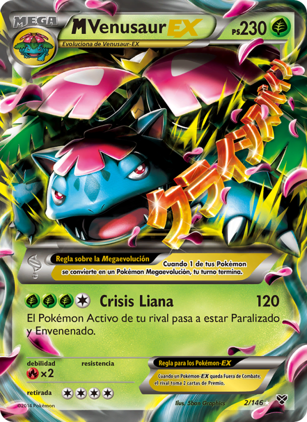 M Venusaur EX 2 — XY (Spanish Pokémon TCG card)