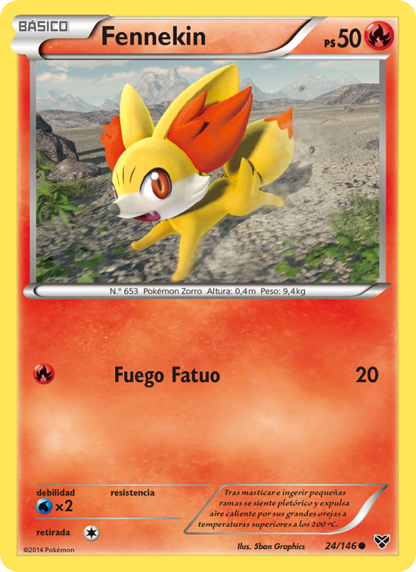 Fennekin 24 — XY (Spanish Pokémon TCG card)