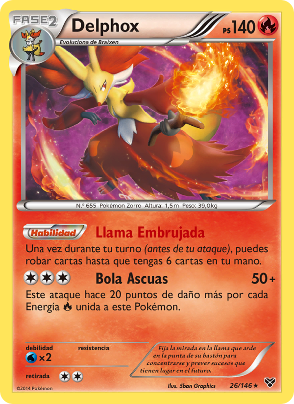 Delphox 26 — XY (Spanish Pokémon TCG card)