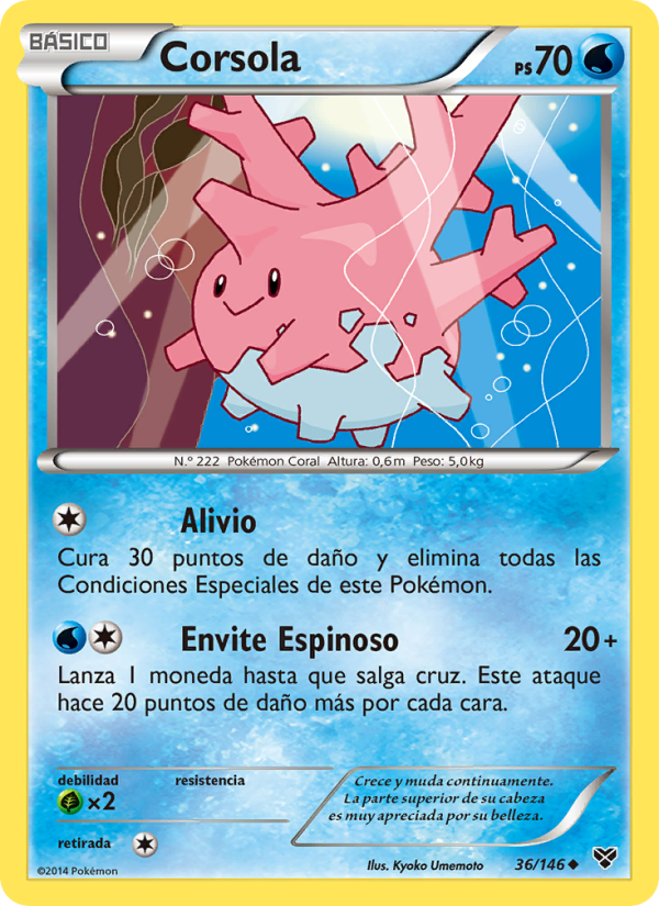 Corsola 36 — XY (Spanish Pokémon TCG card)