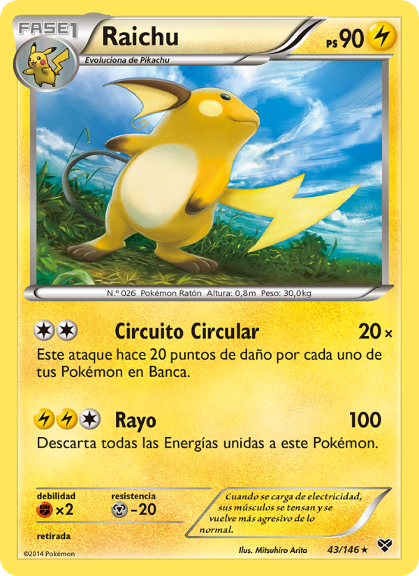 Raichu 43 — XY (Spanish Pokémon TCG card)