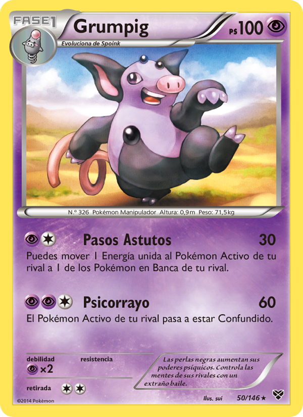 Grumpig 50 — XY (Spanish Pokémon TCG card)