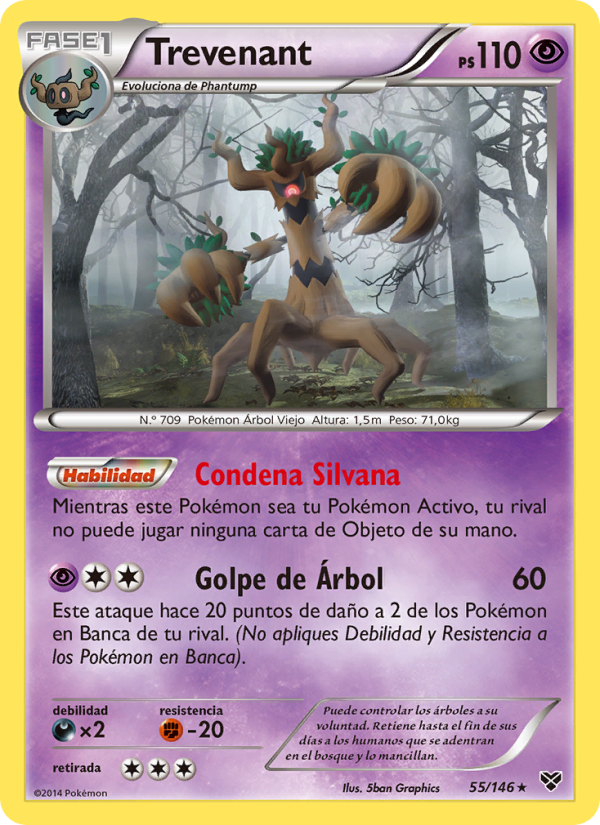 Trevenant 55 — XY (Spanish Pokémon TCG card)