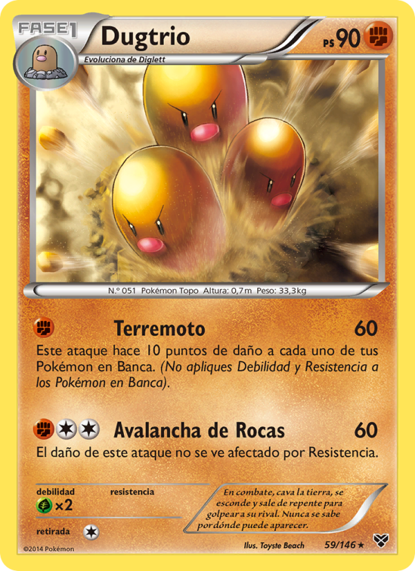 Dugtrio 59 — XY (Spanish Pokémon TCG card)