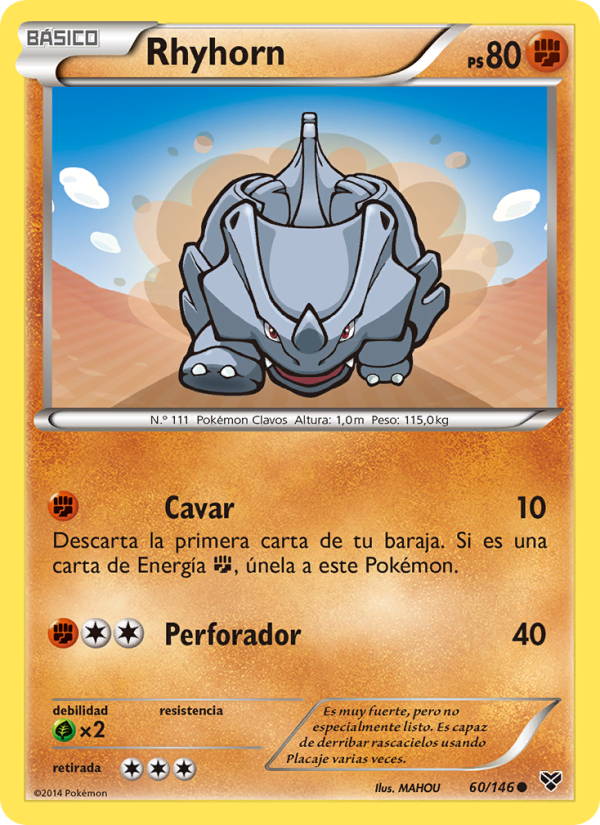 Rhyhorn 60 — XY (Spanish Pokémon TCG card)