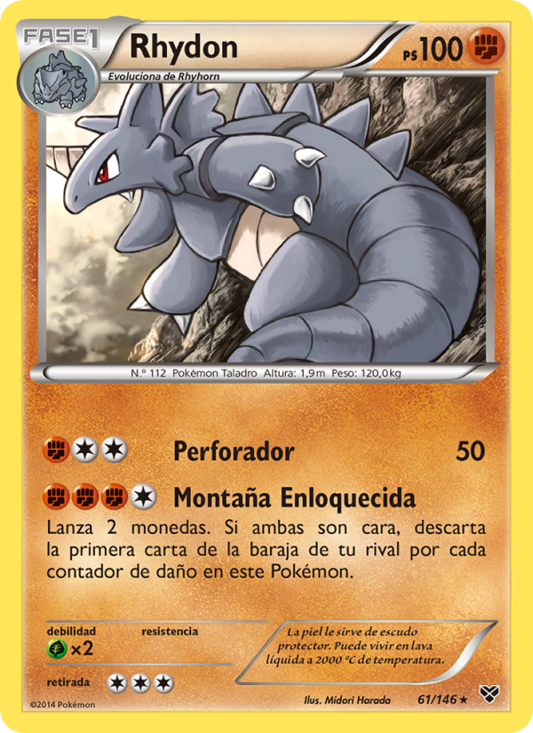 Rhydon 61 — XY (Spanish Pokémon TCG card)