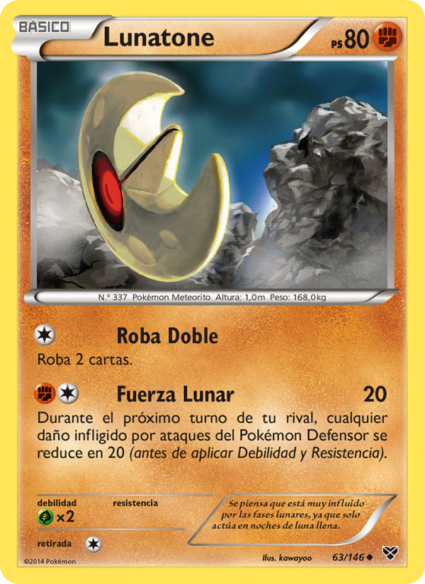 Lunatone 63 — XY (Spanish Pokémon TCG card)
