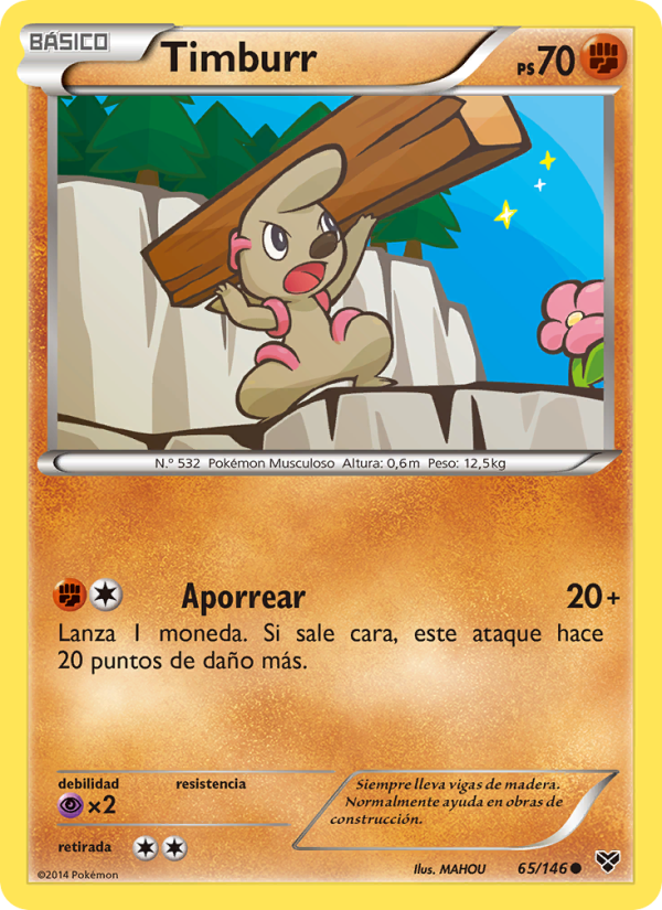 Timburr 65 — XY (Spanish Pokémon TCG card)