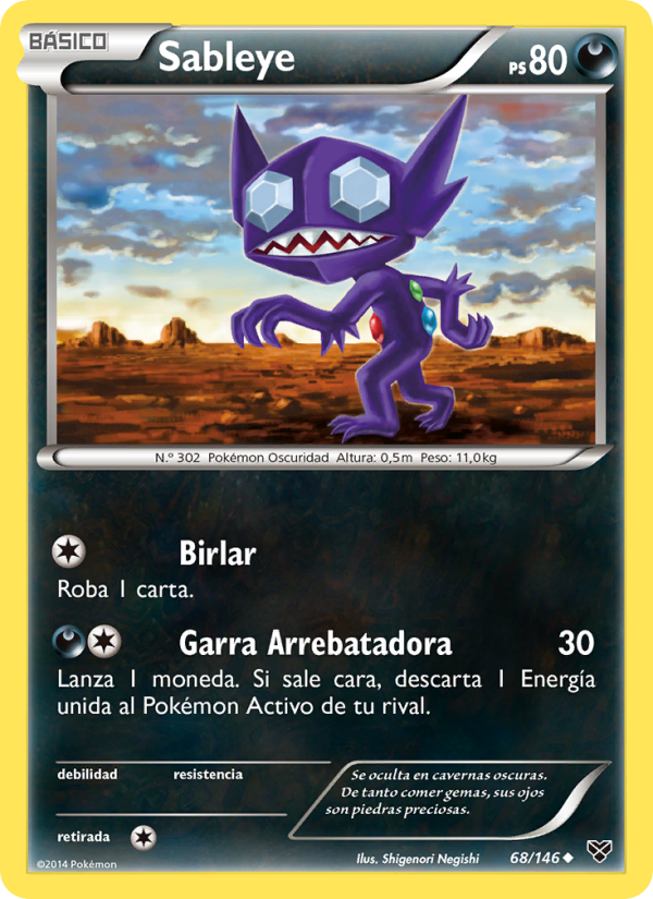 Sableye 68 — XY (Spanish Pokémon TCG card)