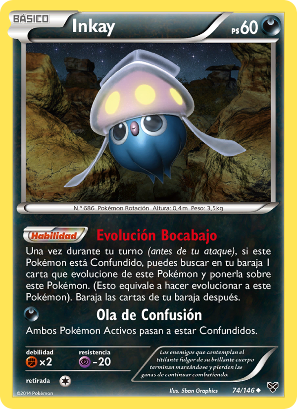 Inkay 74 — XY (Spanish Pokémon TCG card)