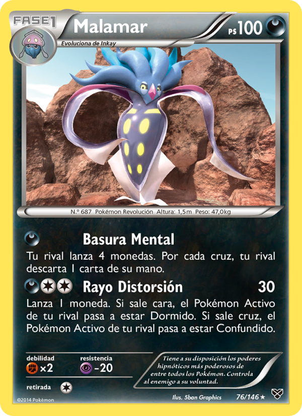 Malamar 76 — XY (Spanish Pokémon TCG card)