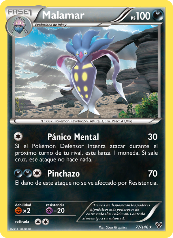 Malamar 77 — XY (Spanish Pokémon TCG card)