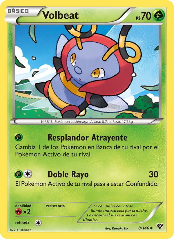 Volbeat 8 — XY (Spanish Pokémon TCG card)