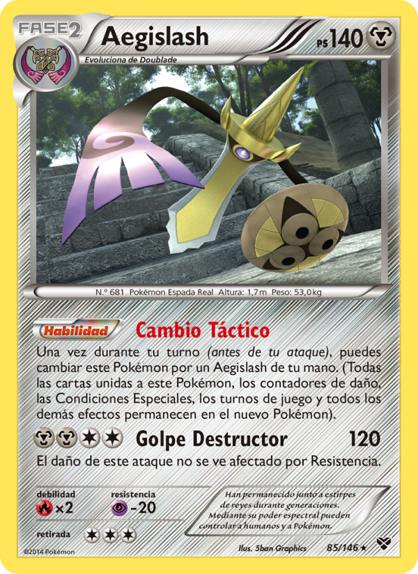 Aegislash 85 — XY (Spanish Pokémon TCG card)