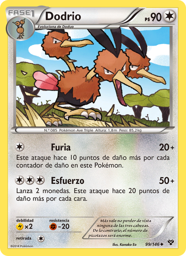 Dodrio 99 — XY (Spanish Pokémon TCG card)