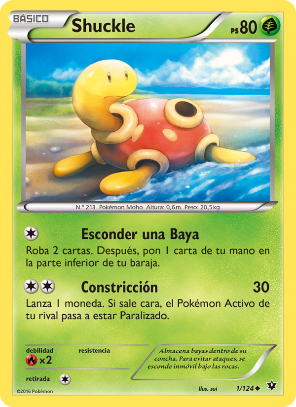 Shuckle 1 — Fates Collide (Spanish Pokémon TCG card)