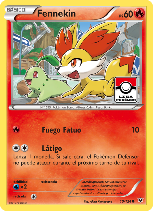 Fennekin 10 — Fates Collide (Spanish Pokémon TCG card)