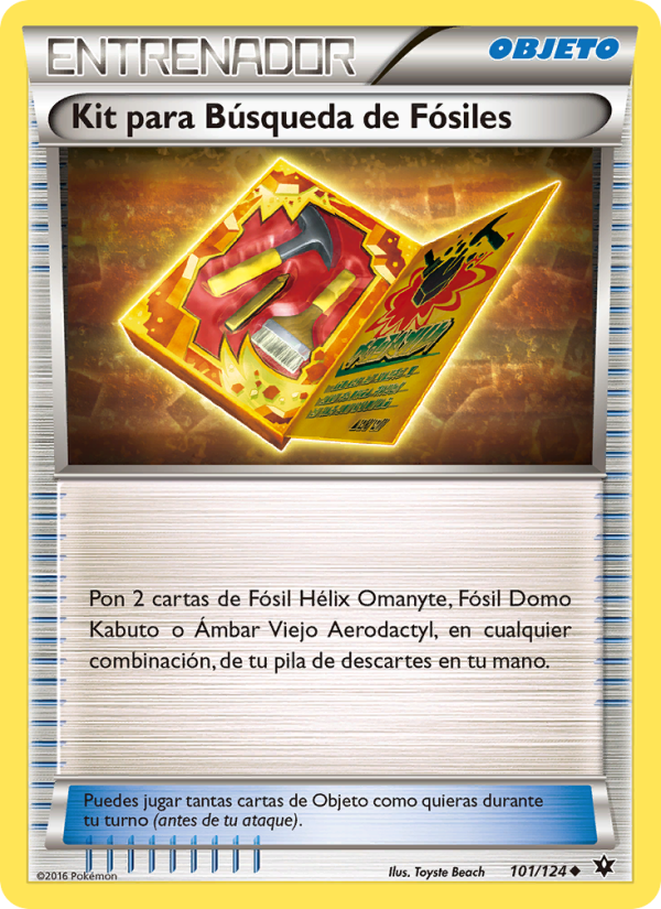 Kit para Búsqueda de Fósiles 101 — Fates Collide (Spanish Pokémon TCG card)