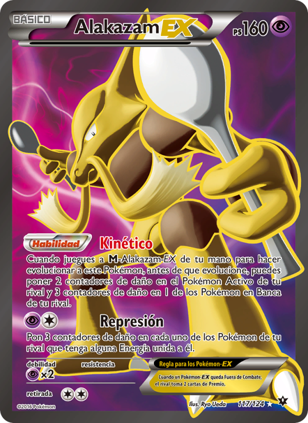 Alakazam EX 117 — Fates Collide (Spanish Pokémon TCG card)