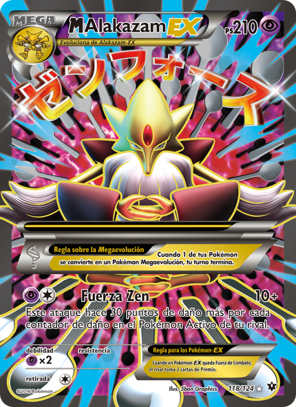 M-Alakazam EX 118 — Fates Collide (Spanish Pokémon TCG card)