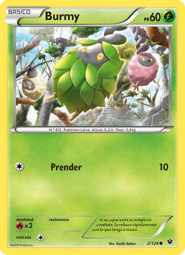 Burmy 2 — Fates Collide (Spanish Pokémon TCG card)