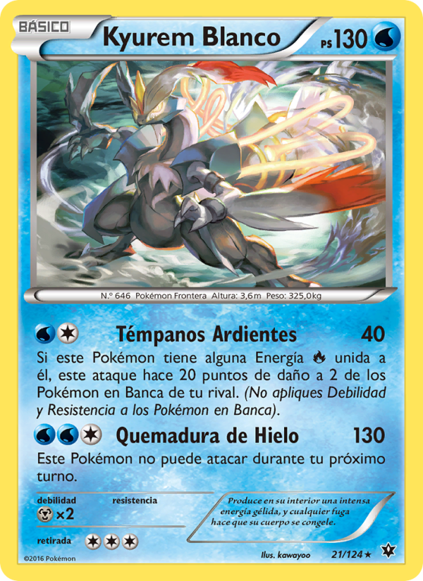 Kyurem Blanco 21 — Fates Collide (Spanish Pokémon TCG card)