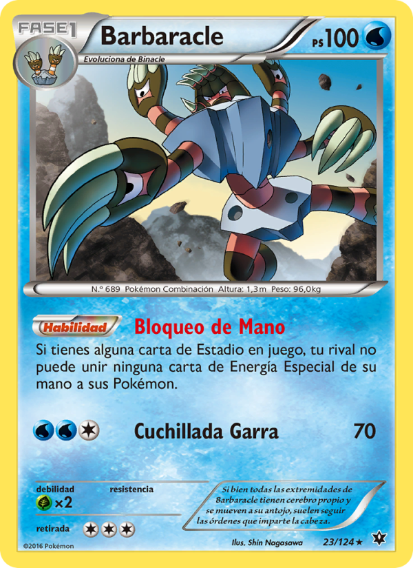 Barbaracle 23 — Fates Collide (Spanish Pokémon TCG card)