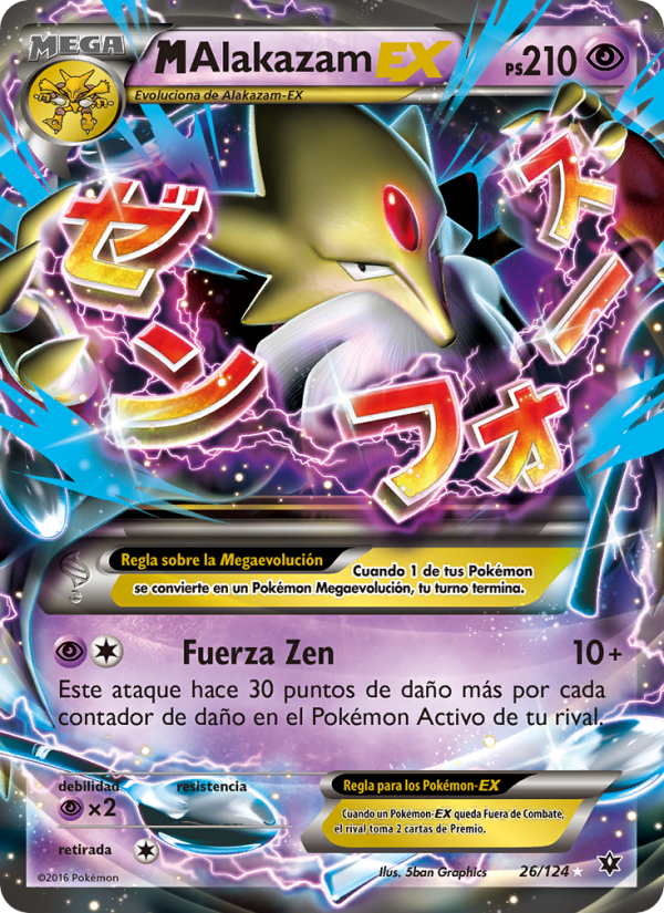 M-Alakazam EX 26 — Fates Collide (Spanish Pokémon TCG card)
