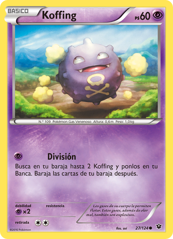 Koffing 27 — Fates Collide (Spanish Pokémon TCG card)