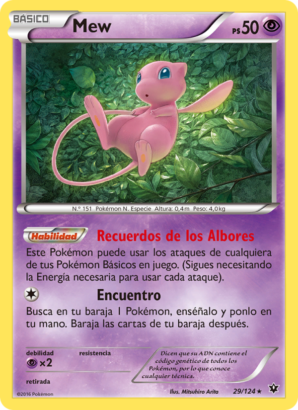 Mew 29 — Fates Collide (Spanish Pokémon TCG card)