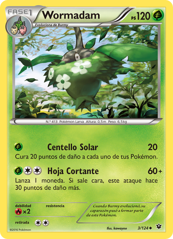 Wormadam 3 — Fates Collide (Spanish Pokémon TCG card)