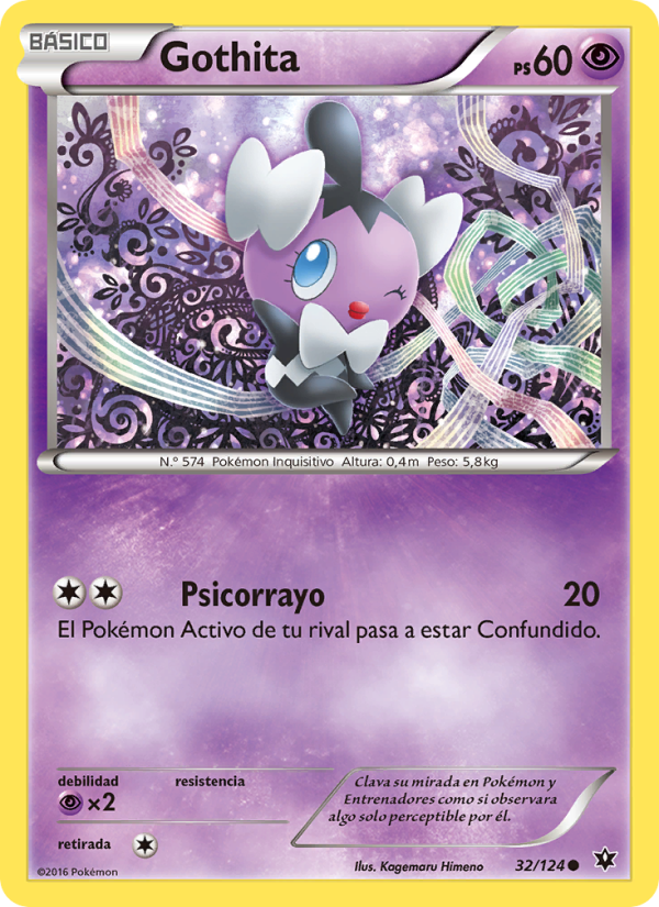 Gothita 32 — Fates Collide (Spanish Pokémon TCG card)