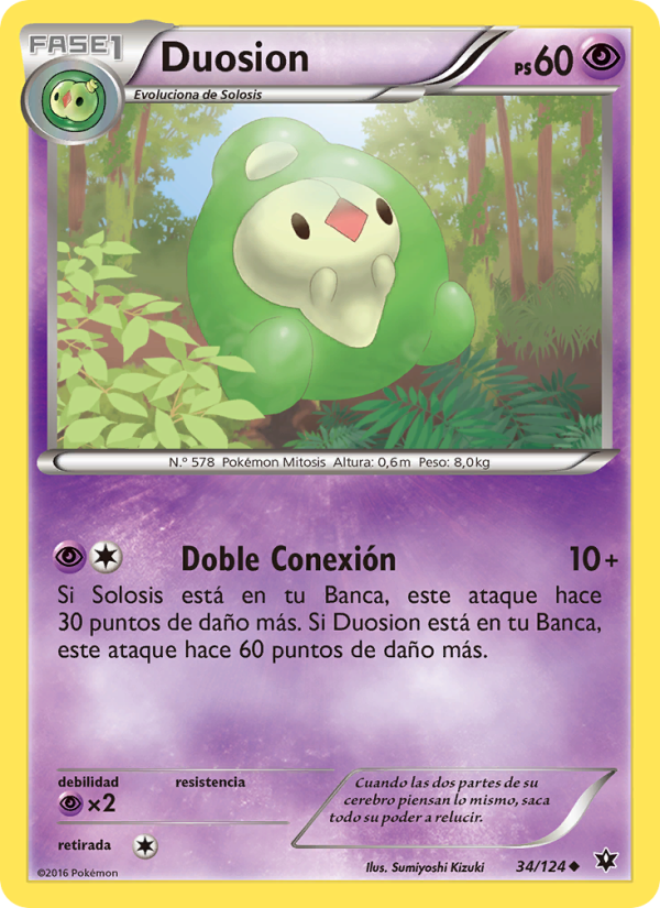 Duosion 34 — Fates Collide (Spanish Pokémon TCG card)