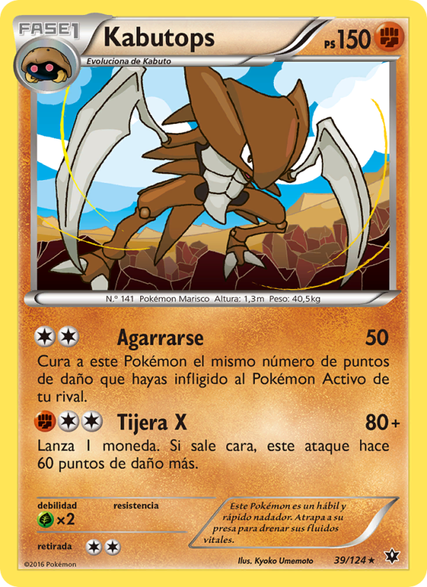 Kabutops 39 — Fates Collide (Spanish Pokémon TCG card)
