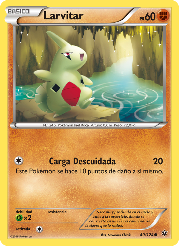 Larvitar 40 — Fates Collide (Spanish Pokémon TCG card)
