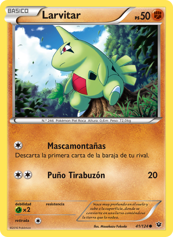 Larvitar 41 — Fates Collide (Spanish Pokémon TCG card)