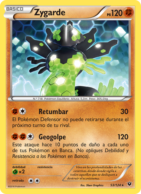 Zygarde 53 — Fates Collide (Spanish Pokémon TCG card)