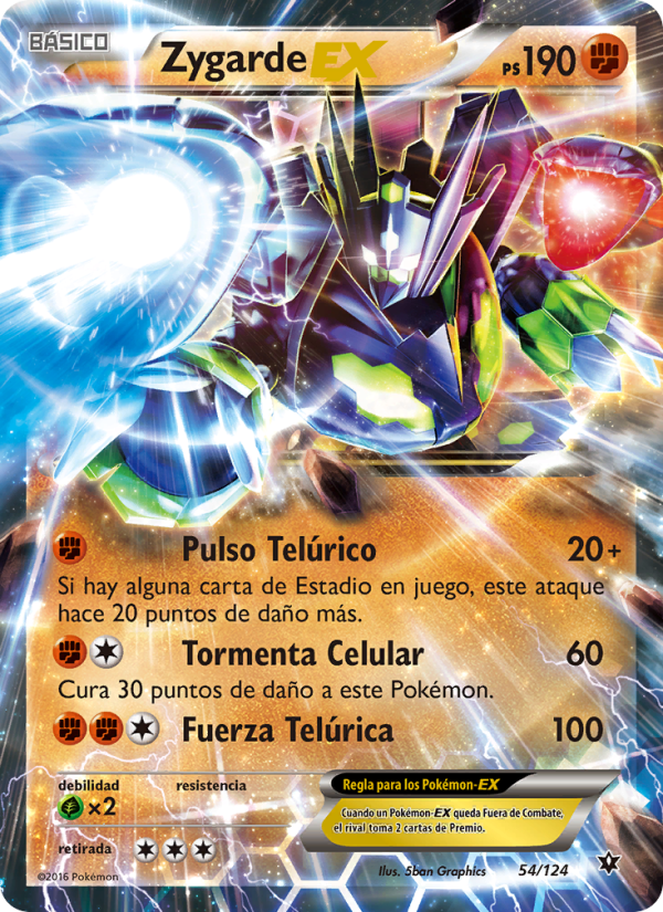 Zygarde EX 54 — Fates Collide (Spanish Pokémon TCG card)