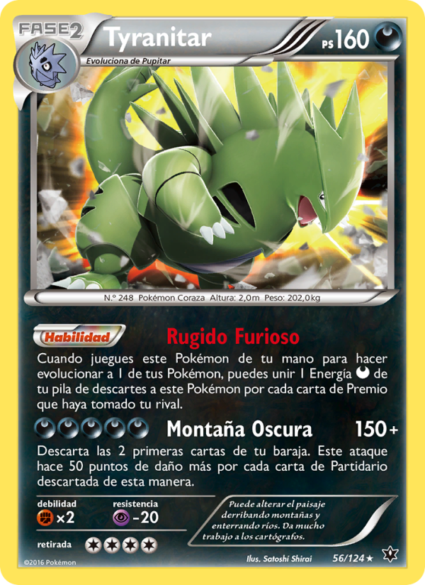 Tyranitar 56 — Fates Collide (Spanish Pokémon TCG card)